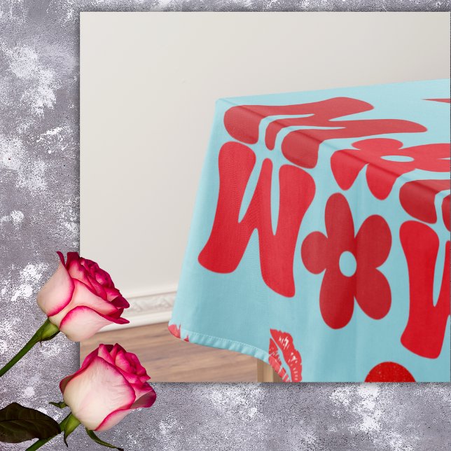 Mantel MOM/WOW: Una carta de amor en rojo sobre azul | (Subido por el creador)