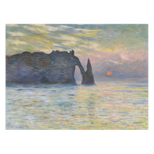 Mantel Monet - Manneport, acantilado en Etretat, Sunset
