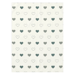 Mantel Mono de corazón simple y lindo patrón crema verde