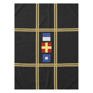 Mantel Monograma de bandera de señal marítima acuática ná