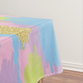 Mantel Monograma del patrón de pinceles abstractos colori