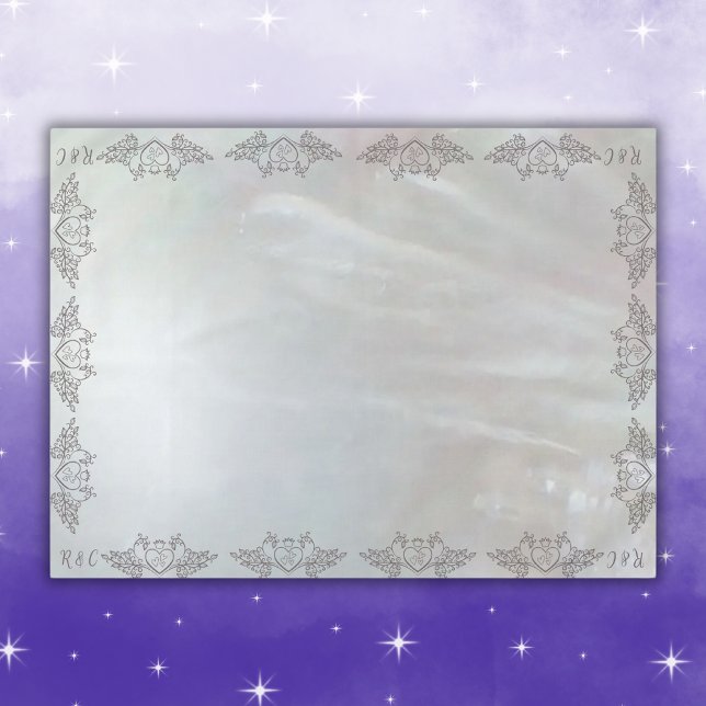 Mantel Monograma Elegante Madre de Perla Lilac SM. Boda (Subido por el creador)