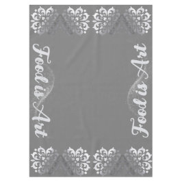 Mantel Monograma grisáceo y plateado tranquilo |