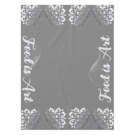 Mantel Monograma grisáceo y plateado tranquilo |