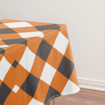 Monograma Naranja White Plaid Gingham