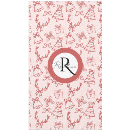 Mantel Monograma rosa caprichoso