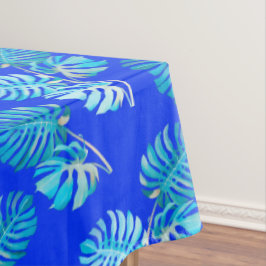 Mantel Monstera Brisa Azul Cobalto