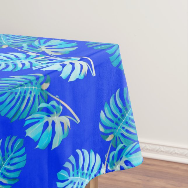 Mantel Monstera Brisa Azul Cobalto (In Situ)