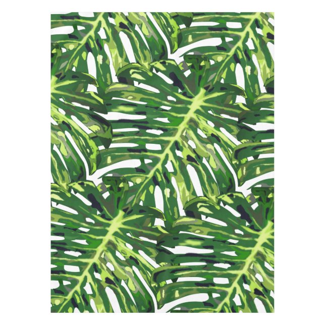 Mantel Monstera Leaves Tablecloth (Anverso)