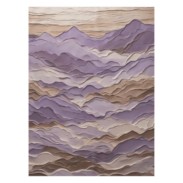 Mantel Montaña mística morada y marrón (Anverso)