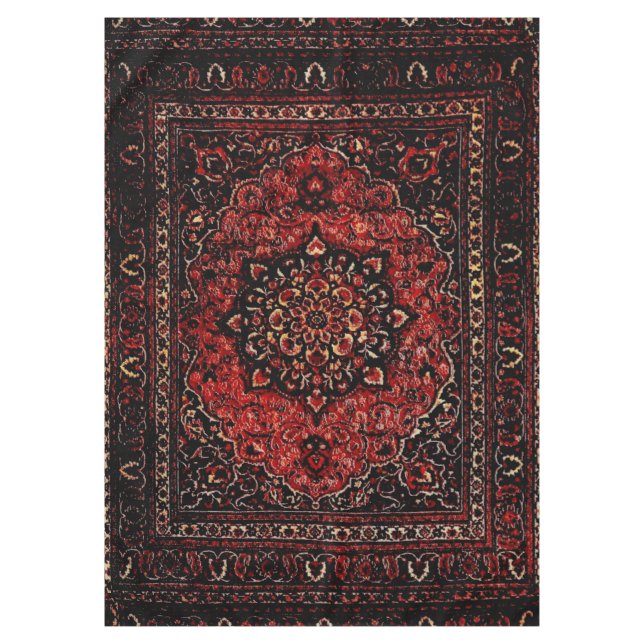 Mantel Moqueta persa en campo teñido de rosa (Anverso)