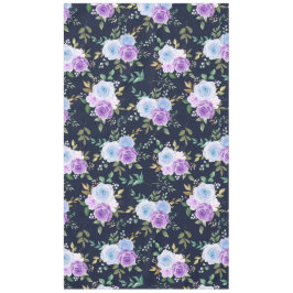 Mantel morado azul elegante floral suelo negro