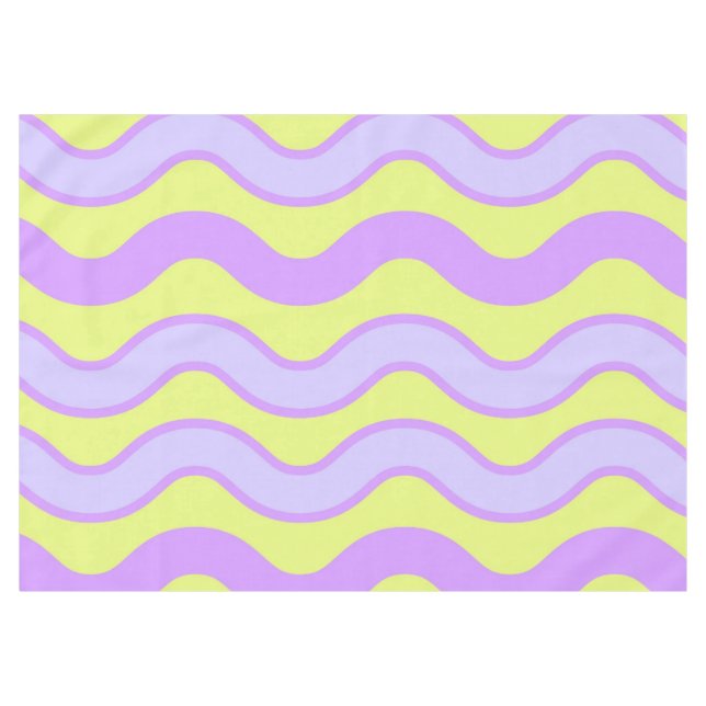 Mantel Morado Lime Groovy Stripe Vibrante Primavera (Frente (Horizontal))