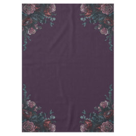 Mantel Morado oscuro Floral Elegante Boda Maroon Mauve