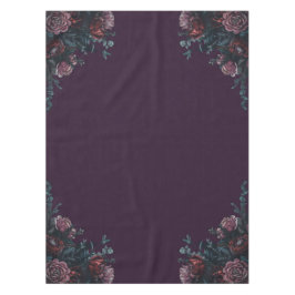 Mantel Morado oscuro Floral Elegante Boda Maroon Mauve