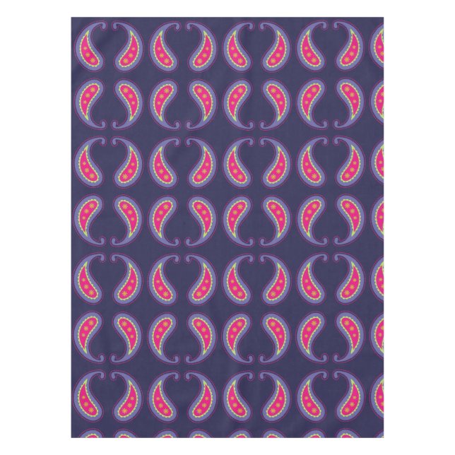 Mantel Morado y rosa paisley (Anverso)