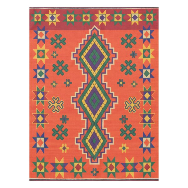 Mantel Moroccan Harmony in Orange (Anverso)