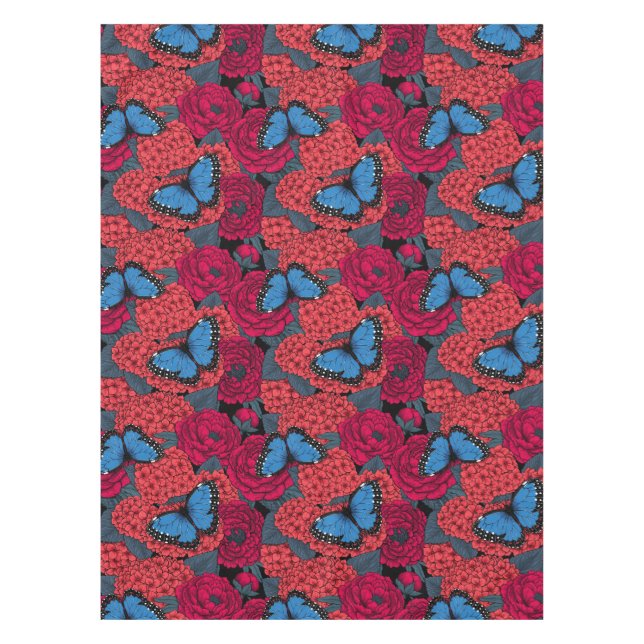 Mantel Morpho garden azul (Anverso)