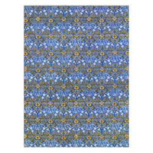 Mantel Morris Vintage 1882 Fondo Azul Patrón Floral