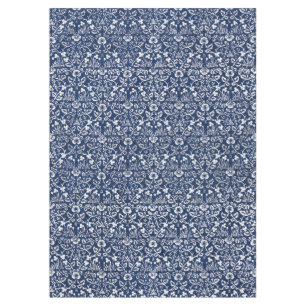 Mantel Morris Vintage 1882 Fondo Azul Patrón Floral