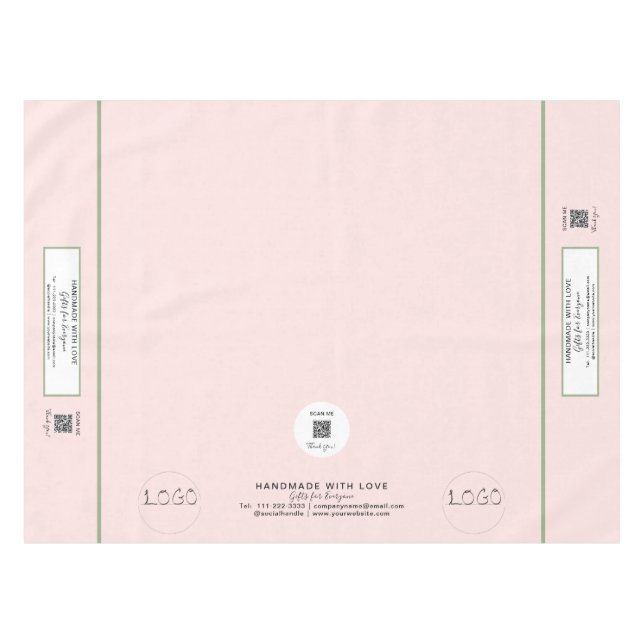 Mantel Mostrar código Rubor Green 52 x 70 QR (Frente (Horizontal))