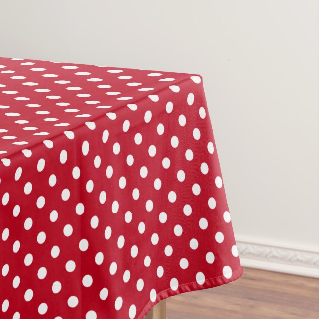 Mantel Motif Pois Blanc Rouge et blanc (In Situ)