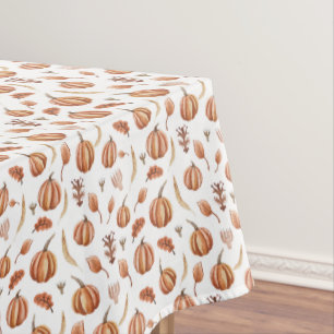 Mantel Motivo de calabaza floral de otoño Acción de Graci