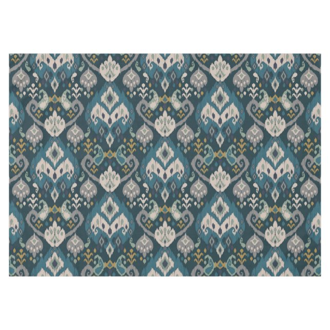 Mantel Motivos africano boho estampado floral Ikat (Frente (Horizontal))