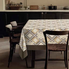 Mantel Motivos geométricos neutros del tabloto rústico mo
