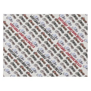 Mantel MOTOCICLETAS VINTAGE negro blanco rojo