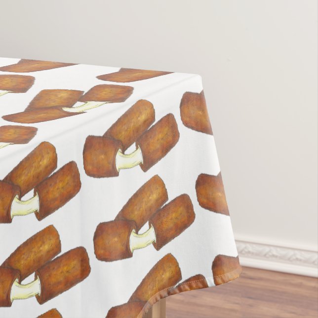 Mantel Mozzarella Cheese Sticks Junk Food Print Pattern (In Situ)