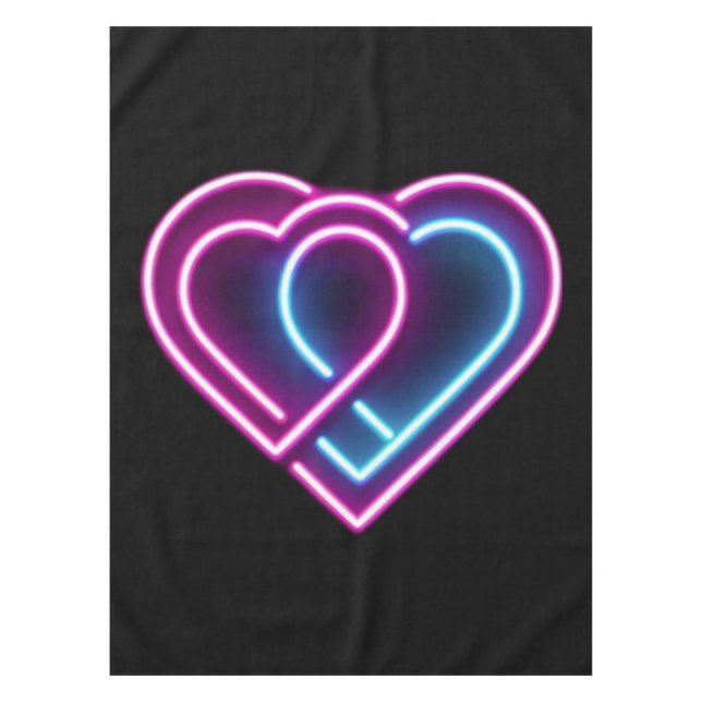 Mantel Mugre El día de San Valentín de corazón rosa/azul  (Anverso)