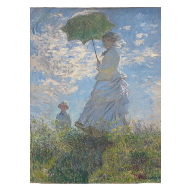 Mantel Mujer con parasol | Paisaje francés (Anverso)