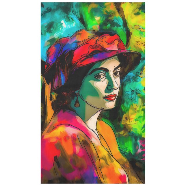 Mantel Mujer en Gorra rojo (Anverso)