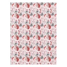 Mantel Mujer japonesa acuarela Pagoda Lotus Koi Fish