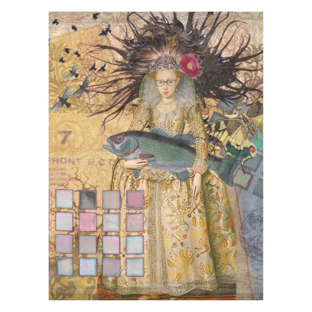 Mantel Mujer Piscis Vintage Gótico Clásico (Anverso)