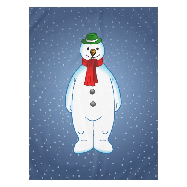 Mantel Muñeco de nieve alegre (Anverso)