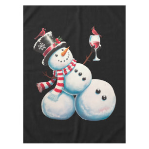 Mantel Muñeco de Nieve con Vino Navidad Regalo Divertido