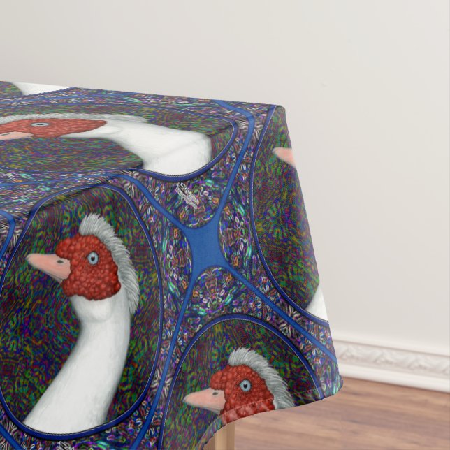 Mantel Muscovy Duck Head White (In Situ)