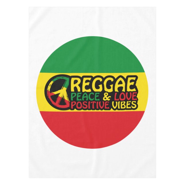 Mantel Música de reggae con citas positivas (Anverso)