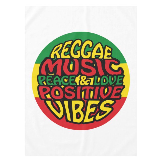 Mantel Música de reggae con dichos positivos (Anverso)