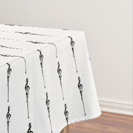 Mantel Música Motif Melding Treble Clef Black and White