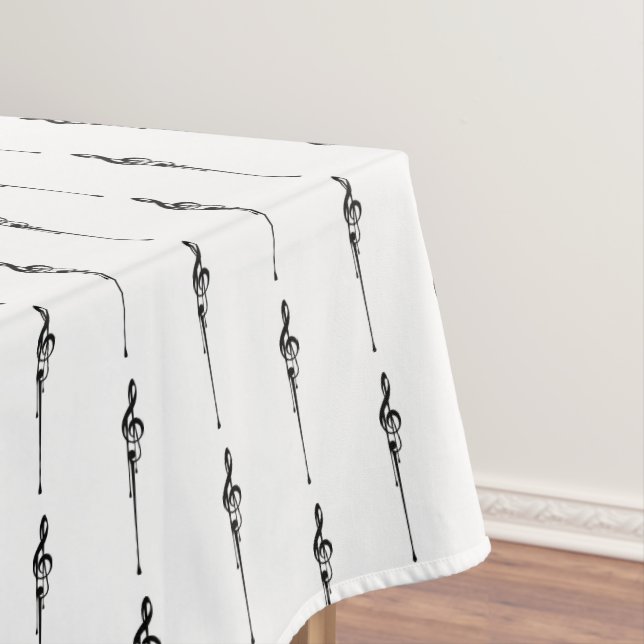 Mantel Música Motif Melding Treble Clef Black and White (In Situ)