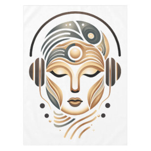 Mantel Música Zen Minimalista Diosa Geométrica Abstracta