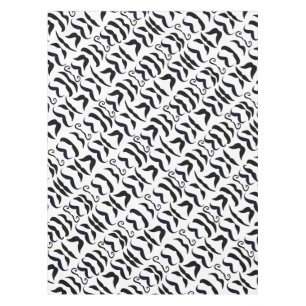 Mantel Mustache Tablilla de hipster blanco y negro