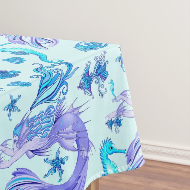 Mantel Mystic Mermaid Fairy Purple Creple Ceramic Tile (In Situ)