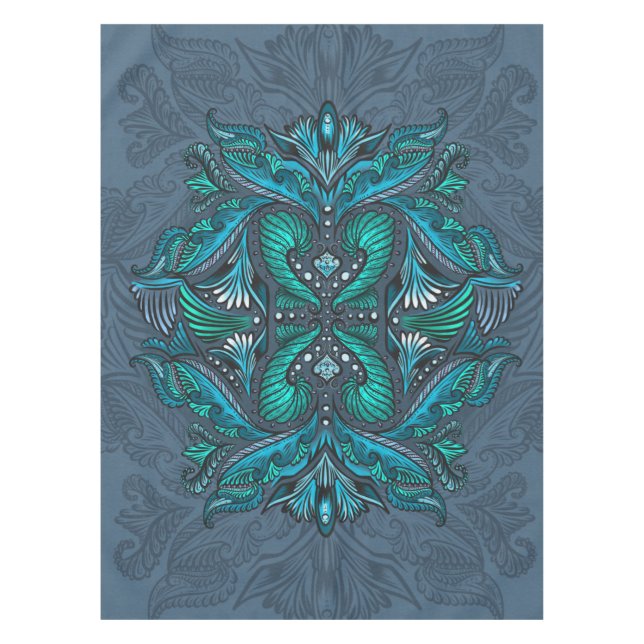 Mantel Mystic Peacock Feathers (Anverso)