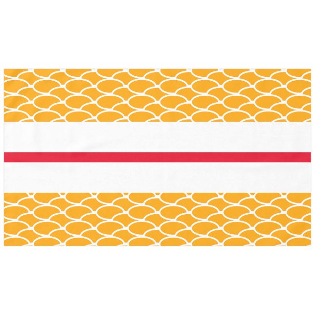 Mantel Naranja amarillo brillante divertido ondea franjas (Frente (Horizontal))