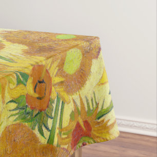 Mantel Naranja amarillo de arte moderno girasoles pintura