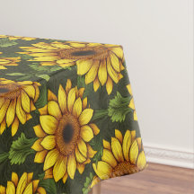 Naranja amarillo girasol con verde y marrón